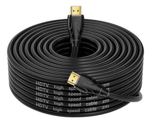 Cable Hdmi 2.0 Kanmis, 4k Alta Velocidad, De 15 M