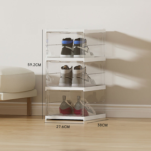 Zapatera Organizadora Cajas 3 Niveles Portátil Plegable