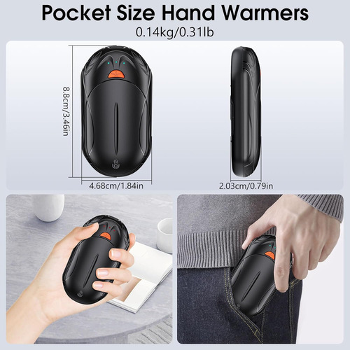 Hand Warmers Rechargeable 2 Pack,ai 6000mah Rechargeable ...