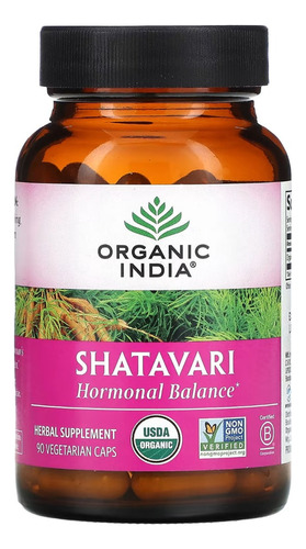 Shatavari Indiano Importado 800mg Organic India C/ 90 Caps
