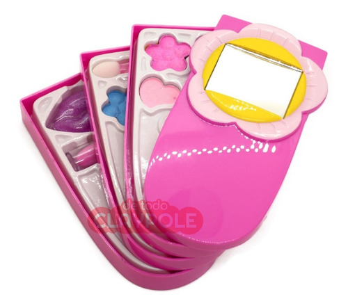 Set Maquillaje Infantil Pinturitas Belleza Con Espejo Caja