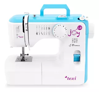 Maquina De Coser Texi Joy 13 Celeste Portátil 220v