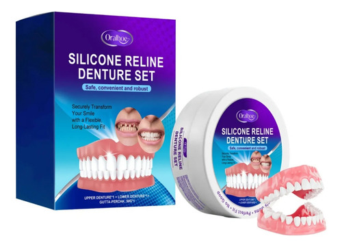 . Conjunto De Prótesis Dentales, Kit Reline De Silicone Para