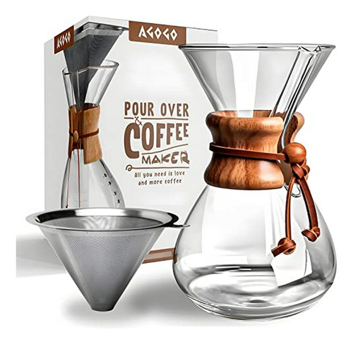 Cafetera Pour Over Serie Clásica Con Filtro, 10 Tazas