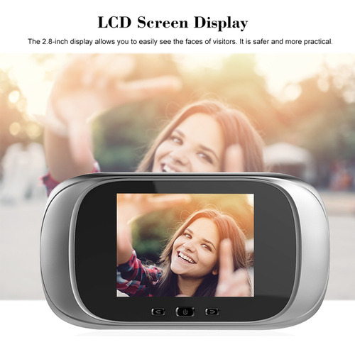 L Cámara Digital Puerta Mirilla Timbre.. 8 Lcd Visión