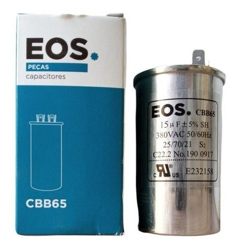 Capacitor 15 Mfd 380vac Eos P/ar Condicionado Split Novo