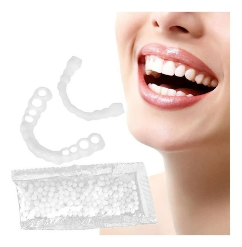 Cosmético Dientes Dent,1 Par Temporal Sonrisa Confort Ajuste