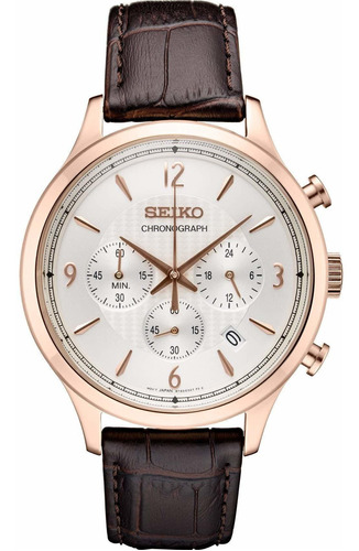 Seiko Conceptual Cronógrafo Cuarzo Esfera Plateada Rel...