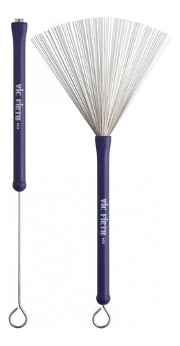 Vic Firth Hb Escobillas Metal Heritage Brush Mango De Goma