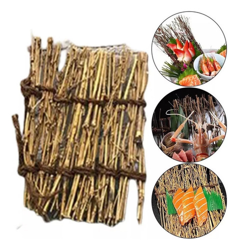 3x Bamboo Sushi Prato Sushi Tool Decorações Para