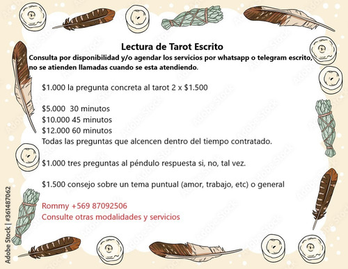Imagen 3 de 5 de Lectura De Tarot 5000 A Traves De Whatsaap Media Hora