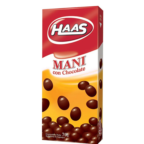 Haas Maní Con Chocolate 70 Grs.