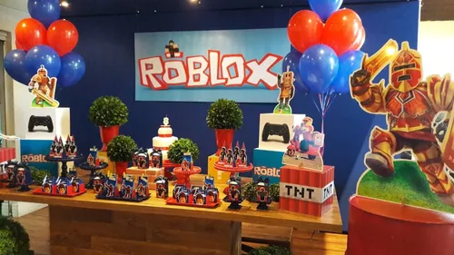 Aluguel decoração festa Roblox para o Rj