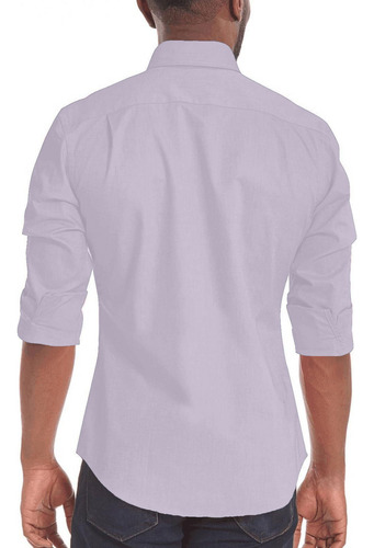 Camisa De Manga Larga Holgada A Rayas Con Botones De Solapa