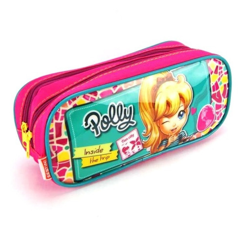 Imagem 1 de 2 de Estojo Escolar Polly Pocket Duplo Ref 063925 Sestini