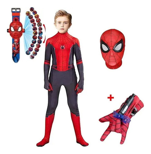 Spiderman,araña Niños Cosplay Ropa Juego De Tres Piezas