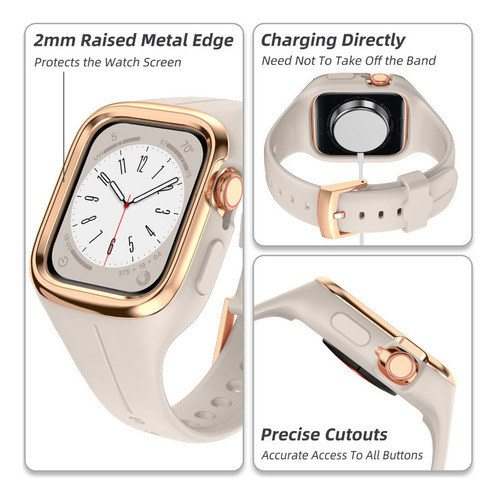 J Funda Mujer + Correa Para Apple Watch 8 41mm 40mm Correa
