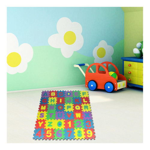 Nuevo Juego De 36 Puzzle Play Mat Alfabeto Número Eva