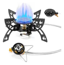 Comprar Novangua K10179 estufa de camping portátil 3800W estufa de butano a prueba de viento con encendido piezoeléctrico y válvula de ajuste de llama estufa para mochileros para camping al aire libre Picnics