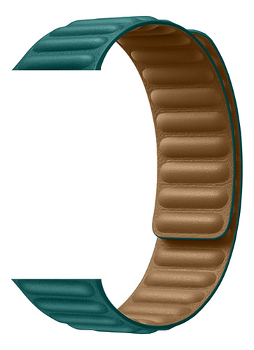 Pulseira Magnética De Couro Compatível Com Watch Series 9 Se Cor Verde Esmeralda