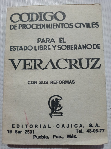 Código De Procedimientos Civiles Para El Estado De Veracruz 