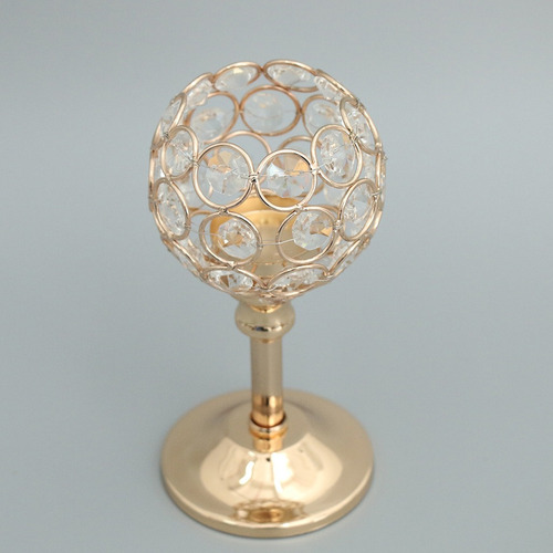 Candelabros De Soporte De Vela De Té De 3 Mosaicos Dorados