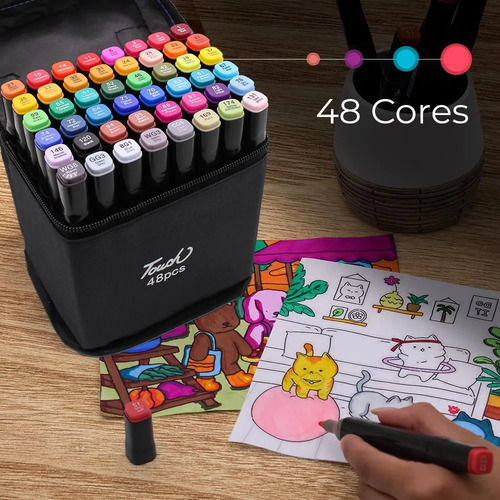 Kit De Libros Para Colorear Con Bolígrafos Táctiles De 48 Co