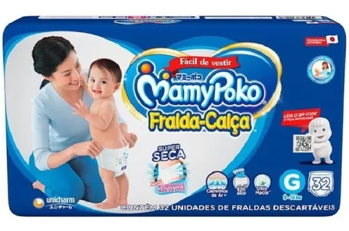 Fralda-calça Mamypoko 4 Pct G C/36 Mega