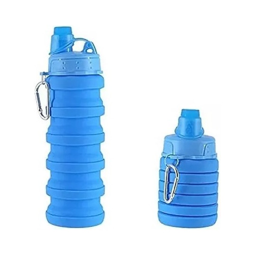 Botella Deportiva Silicona Plegable 250/500cc Anti Fuga Gym