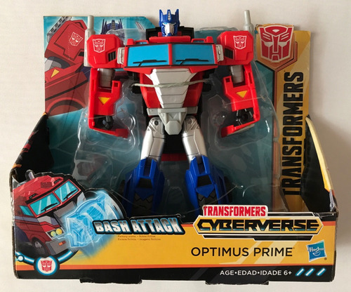 Optimus Prime Transformers Cyberverse Bash Attack 7.5 Pulgad (Usado)