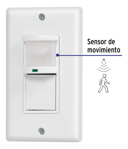Sensor De Movimiento Con Interruptor De Pared Volteck