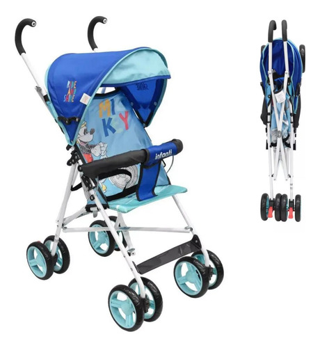 Carriola De Baston Infanti Disney Ride And Shine Color Azul