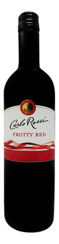 Caja De 12 Vino Tinto Carlo Rossi Fruity Red 750 Ml