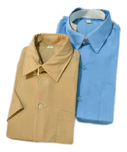 Camisas Escolar Blanco Azul Y Beige Dipazzi Hrd Ldr Texa