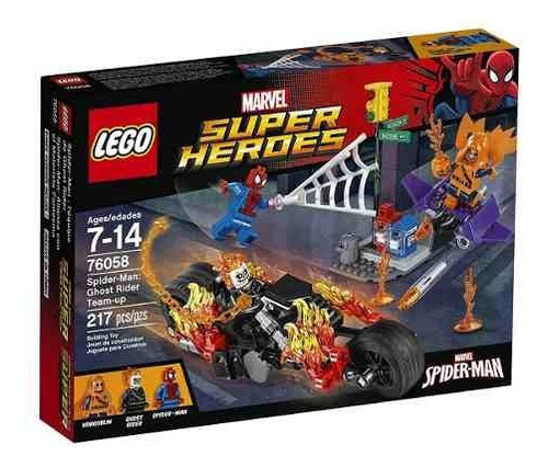Lego Spider Man Vs Ghost Rider Super Heroes 76058 Caja Rota