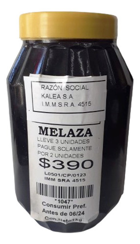 Melaza 1kg Lleve 3 Pague Solo 2