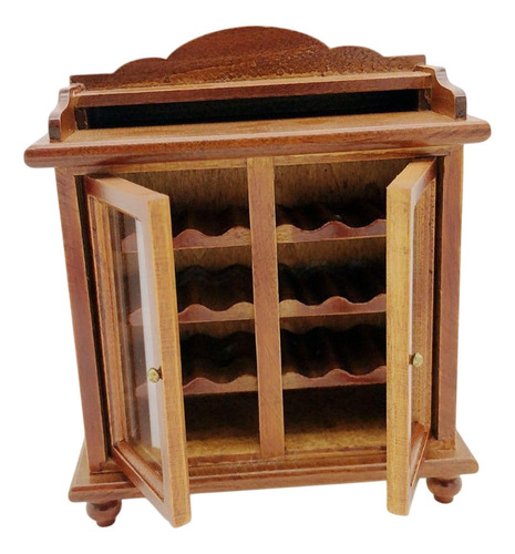 Mueble De Madera Para Vino A Escala 1/12, Micropaisaje,