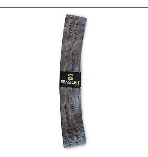 Faixa Elástica Super Mini Band Para Treino Exercícios Academ Cinza-escuro