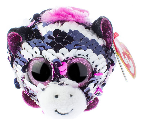 Peluche Con Lentejuelas Ty Beanie Babies Zoey Pink Zebra