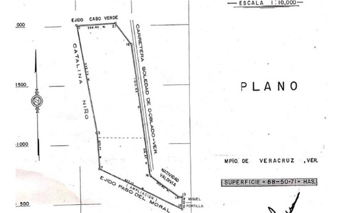 Terreno Venta 68.5 Hectáreas Zona Cercana Parque Industrial Santa Rita Veracruz