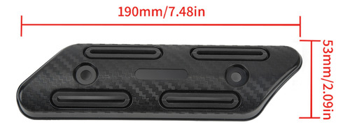 Protector Térmico De Tubo De Escape Negro Negro Universal Pa
