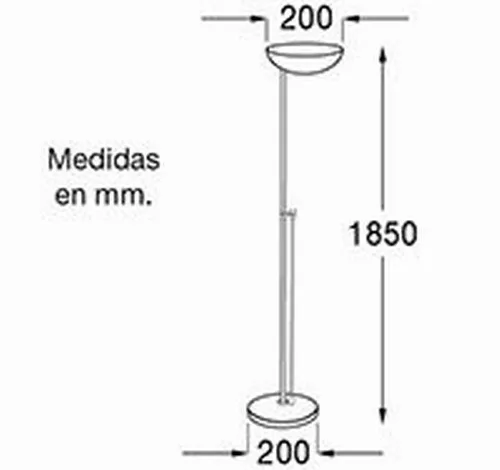 Lámpara Pie Led Dimerizable Regulable Luz Directa/indirecta - ARQ-AB