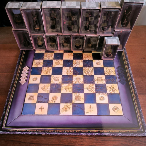Ajedrez Señor De Los Anillos Completo - Con Tablero Casero (Usado)