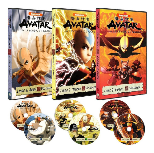 Avatar La Leyenda De Aang Serie Completa 3 Temporadas Dvd