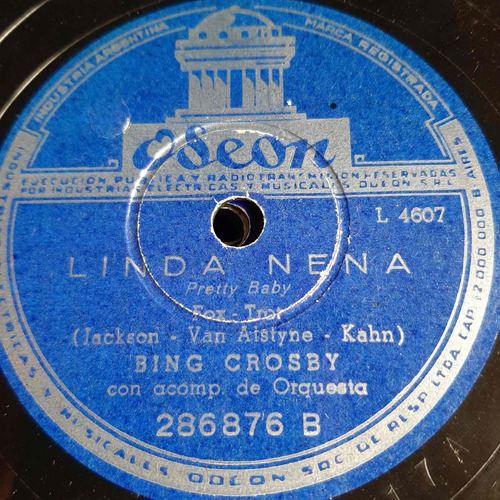 Pasta Bing Crosby The Ken Darby Singers Odeon C396