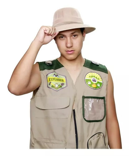 Disfraz Chaleco Explorador Biologo Con Accesorios Adulto - $ 895