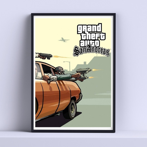 Cuadro Gta San Andreas Decorativo 30x40cm Listo P Colgar