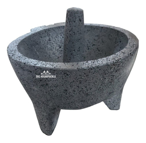 1 Molcajete  100%  Piedra Volcánica. Xg 15 Pulgadas Liso