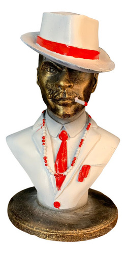 Imagem Busto Zé Pelintra Branco Exclusivo -umbanda Candomble