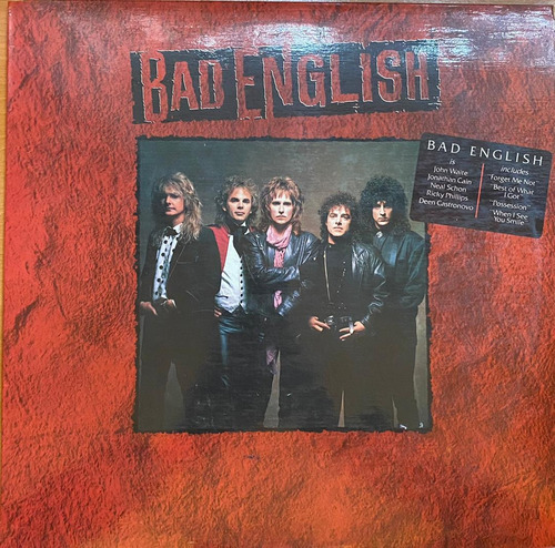 Disco Lp - Bad English / Bad English. Album (1990)